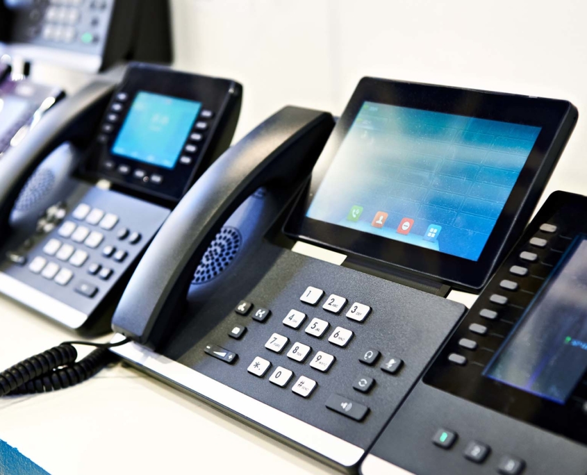Business Phone Systems sitting on a desk